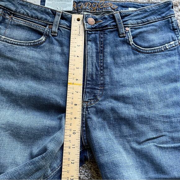 NWT Wrangler Retro High Rise Bell Bottom Flare Denim Hemp Stretch Jeans - Picture 12 of 13